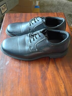 Stacy Adams Black Leather Lace-Up Dress Shoes